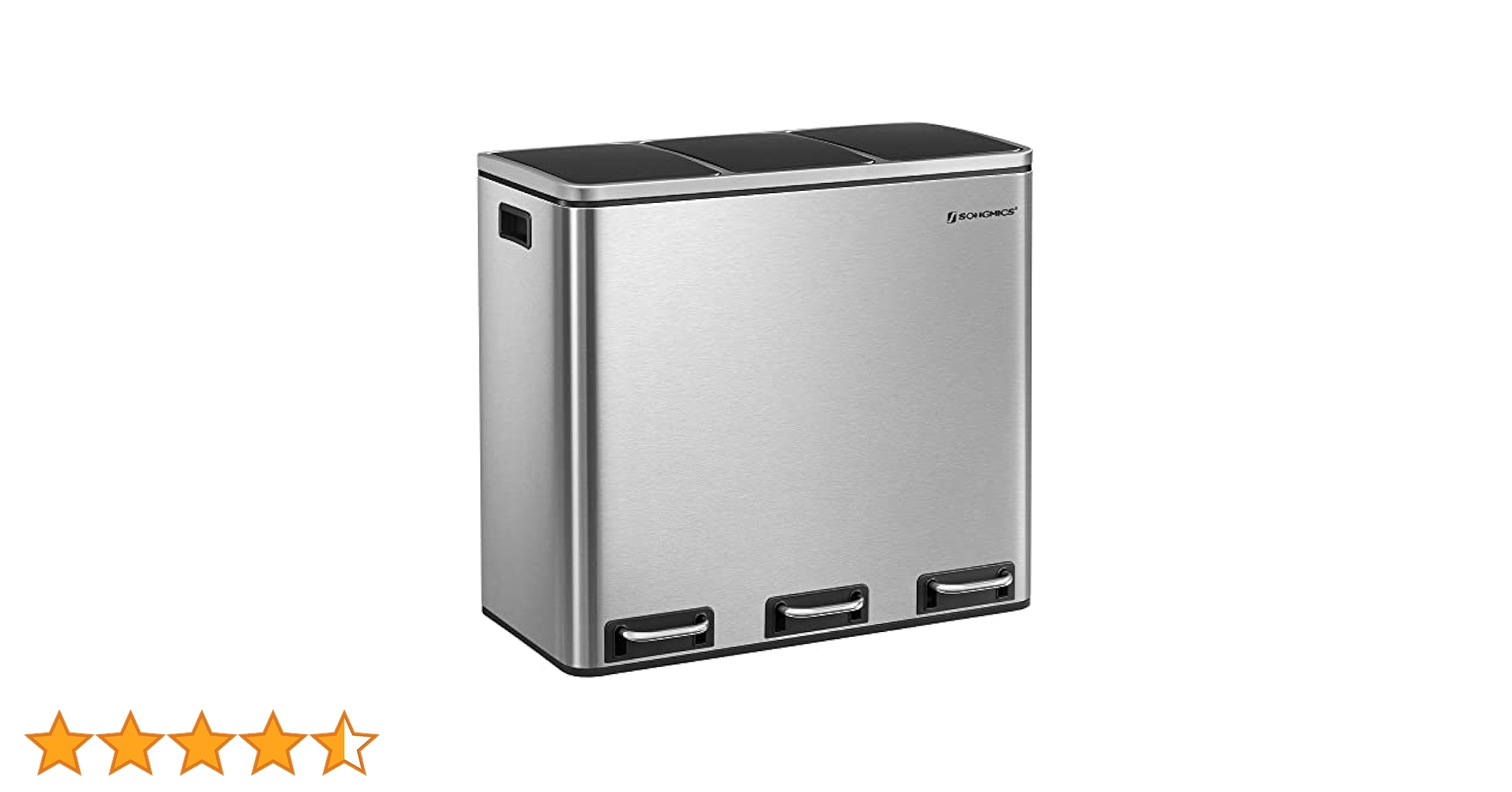 Amazon｜SONGMICS ゴミ箱 ダストボックス ペダル式 3分別 3×18L